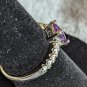 Purple Amethyst 925 Silver Ring Size 8