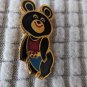 1980 Moscow Russia Summer Olympic Games Mascot Misha Bear Enamel Lapel Pin VTG