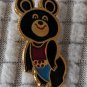 1980 Moscow Russia Summer Olympic Games Mascot Misha Bear Enamel Lapel Pin VTG