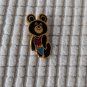 1980 Moscow Russia Summer Olympic Games Mascot Misha Bear Enamel Lapel Pin VTG