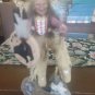 Native American Shaman Figurine In Glass Dome