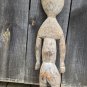 Primitive Wood Hand Carved Primitive Man Statue.