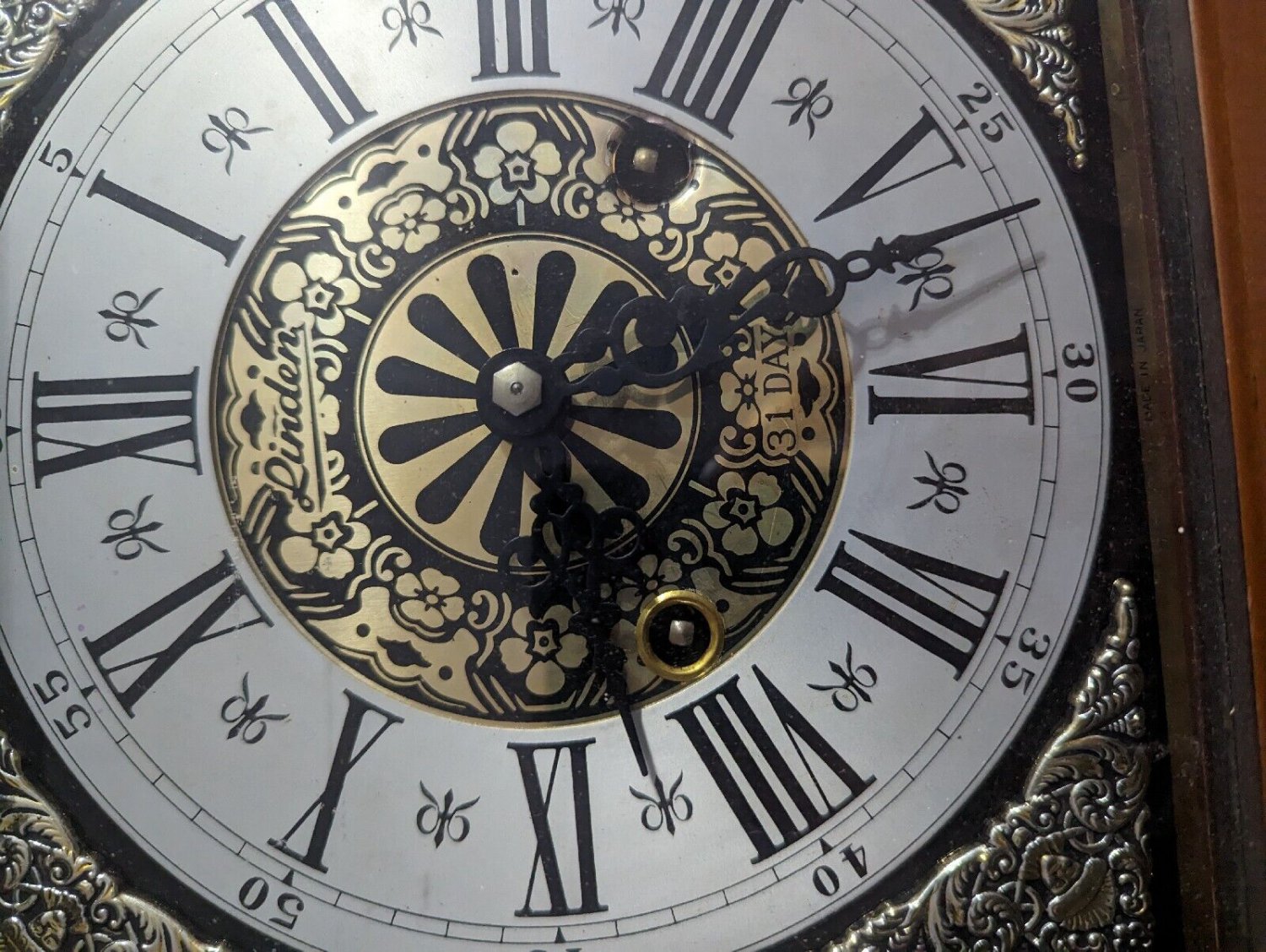 Vintage Linden 31 Day Wall Clock in a Wood Case Complete With key Made