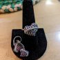 BBJ Hearts 925 White And Red CZ 925 Sterling Silver Ring size 9 And Earrings Set