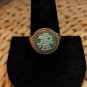 Beautiful Vintage 14k Yellow Gold Jasperware Wedgwood Green Ring Size 9