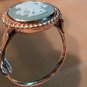 Beautiful Vintage 14k Yellow Gold Jasperware Wedgwood Green Ring Size 9