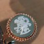 Beautiful Vintage 14k Yellow Gold Jasperware Wedgwood Green Ring Size 9