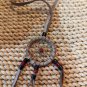 Leather Straps And Beads Genuine Medicine Wheel Dream Catcher Necklace