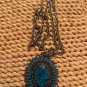 Vintage Southwestern Turquoise Pendant With 24" Chain