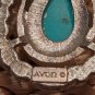 Vintage Avon Faux Turquoise Silvertone Teardrop Pendant 2 Strand Necklace