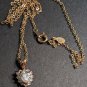 Lind 14k GE Simulated Stone Heart Pendant Necklace