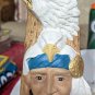 Native American With White Eagle Ceramic Figurine Approx 11" Tall