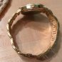 Diamonique CZ Round Two Bezels Bracelet Strap Watch 6"-7-1/2" Gold-tone