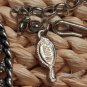 Vtg Sarah Coventry Statement Necklace Blue Turquoise silver tone chain 25".