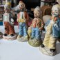 Vintage 11 Clowns Figurines Collection Lot Made In Taiwan Aprox 5" tall each