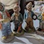 Vintage 11 Clowns Figurines Collection Lot Made In Taiwan Aprox 5" tall each