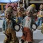Vintage 11 Clowns Figurines Collection Lot Made In Taiwan Aprox 5" tall each