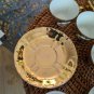 Gold Plated, Demi Tasse Espresso Set with 5 Cup, 5 Saucer, Sugar Bowl, and Cream