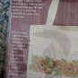 Vintage ARTMORE Cross Stitch Decorative Tote Bag sunflowers