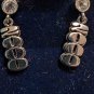 Vintage Year "2000" Metal Dangling Silver Tone Earrings