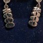 Vintage Year "2000" Metal Dangling Silver Tone Earrings