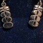 Vintage Year "2000" Metal Dangling Silver Tone Earrings