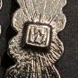 Vintage Year "2000" Metal Dangling Silver Tone Earrings