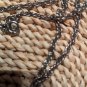 Vintage Large SouthWestern Style Turquoise Over Silver Tone Cross And 22" Chain