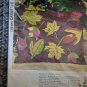 Stitchery Kit Autumn Leaves Pillow Crafts Crewel Creative NEW 1975 #895