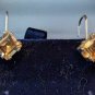 2Ct Princess Cut Yellow Citrine Stud Earrings 925 Sterling Silver