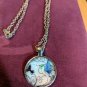 Silverstone Hummingbird Round Domed Necklace