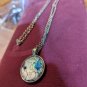Silverstone Hummingbird Round Domed Necklace