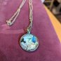 Silverstone Hummingbird Round Domed Necklace