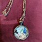 Silverstone Hummingbird Round Domed Necklace