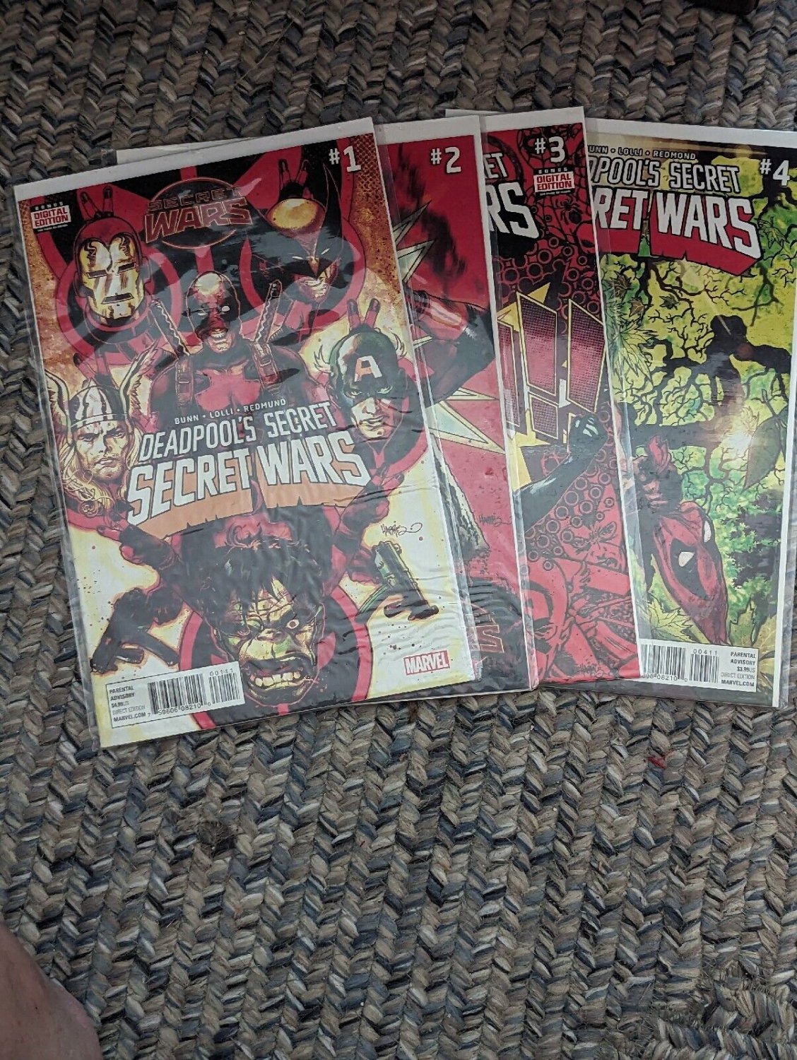 Deadpool's Secret Wars Four Issues #1, #2, #3,#4 (2015 Marvel)  Cover NM