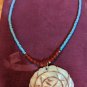 Beaded Etched Shell Necklace