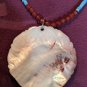 Beaded Etched Shell Necklace