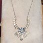 Vintage Silver Sterling And Rhinestone Necklace