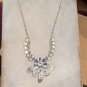 Vintage Silver Sterling And Rhinestone Necklace