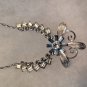 Vintage Silver Sterling And Rhinestone Necklace