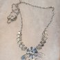 Vintage Silver Sterling And Rhinestone Necklace
