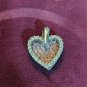 Pink Heart Double Pendant Cubic Zirconia Sterling Silver .925
