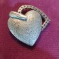 Pink Heart Double Pendant Cubic Zirconia Sterling Silver .925
