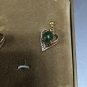 Vintage 14kt Earwire Genuine Jade Pierced Earrings In Original Box