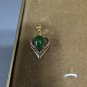 Vintage 14kt Earwire Genuine Jade Pierced Earrings In Original Box