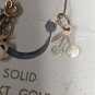 Vintage Solid 14kt Gold 7" Charms Bracelet In Original Packaging