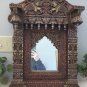 Traditional Wooden Jharokha Mirror Rajasthan Style Hand Carved Wooden Jharokha
