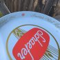 VINTAGE BAR 12" SCHAEFER AMERICA,  BEER METAL SERVING TRAY WHITE