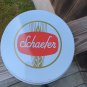 VINTAGE BAR 12" SCHAEFER AMERICA,  BEER METAL SERVING TRAY WHITE