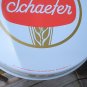 VINTAGE BAR 12" SCHAEFER AMERICA,  BEER METAL SERVING TRAY WHITE